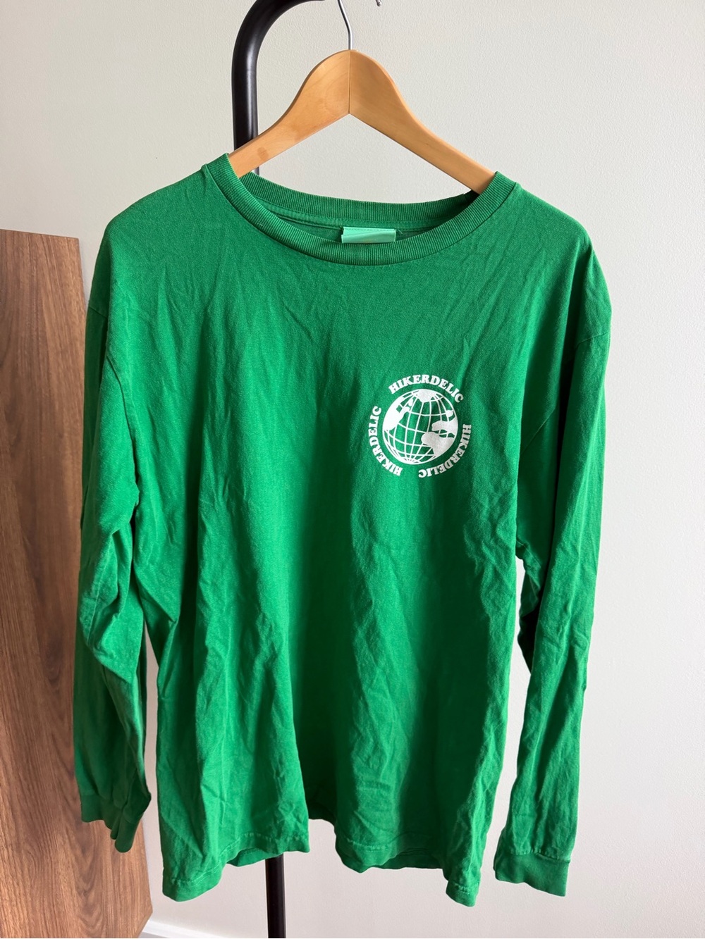 Hikerdelic "Travel Light" Green Graphic Long-Sleeve T-Shirt Size L